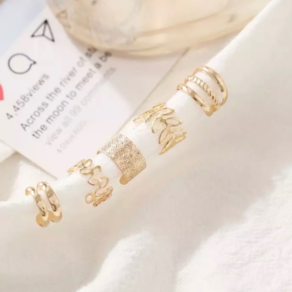 Modern Ear Cuff Set of 5 - Picture 3 of 5